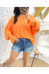 OVERSIZED TOP MIT OFFENEM RÜCKEN PE412 ORANGE