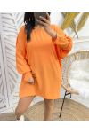 OVERSIZED TOP MIT OFFENEM RÜCKEN PE412 ORANGE