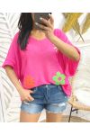 FLOWER YOKE JUMPER PE395 FUCHSIA