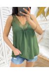 LACE CARISOLE PE368 MILITARY GREEN