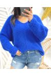 SOFT V-NECK SWEATER AH871 ROYAL BLUE