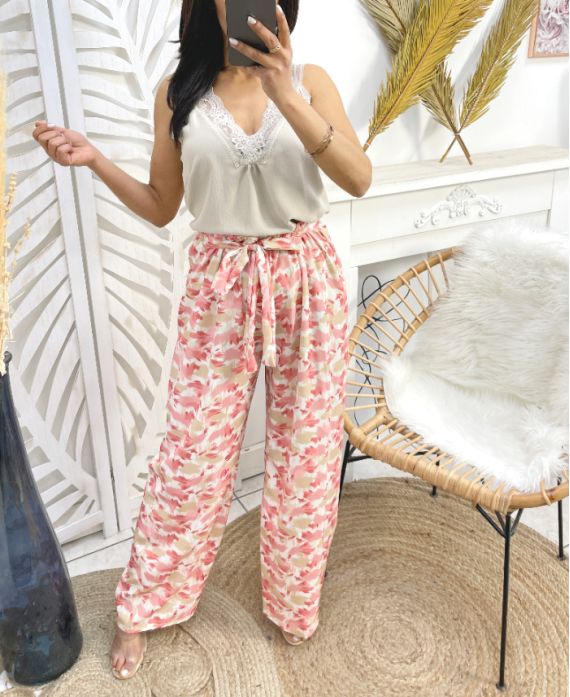 PALAZZO PANTS PE475 TERRACOTTA