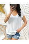 TOP SCHIENALE IN PIZZO PE333 BIANCO