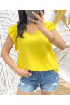 LACE BACK TOP PE333 YELLOW