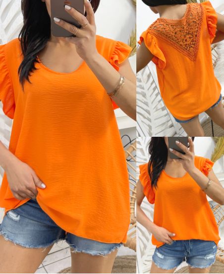 TOP DOS DENTELLE PE333 ORANGE