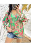 BLUSA FLUIDA VISCOSA PE410 VERDE