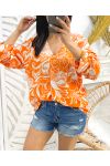 BLOUSE VISCOSE PE379 ORANGE