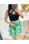 PRINTED SHORT SKIRT 1162I1 GREEN