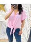 BLUSA DE CORBATA PE776 ROSA