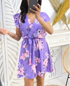 ROBE FLEURIE PE1227 LILA