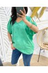 TOP COTON BRODE PE1141 VERT