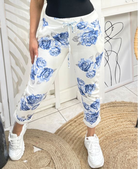 PRINTED COTTON JOGG PANTS 2 POCKETS PE1075-9