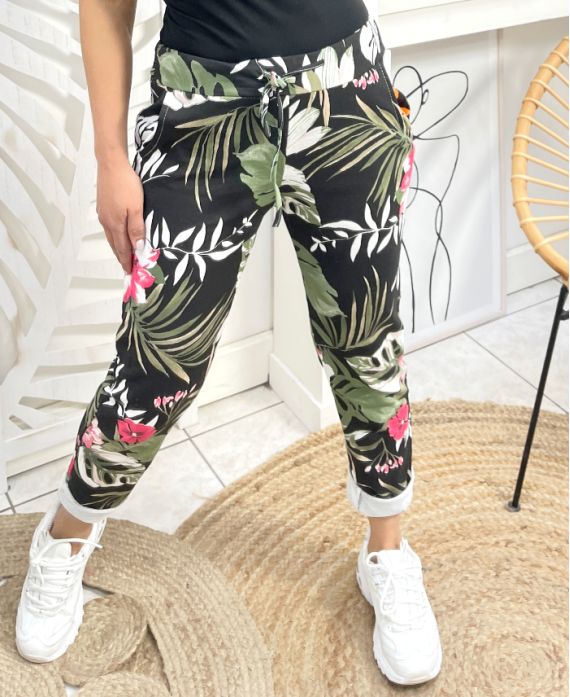 PRINTED COTTON JOGG PANTS 2 POCKETS PE1075-6