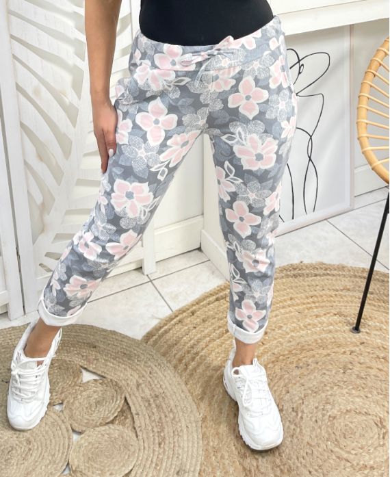 PRINTED COTTON JOGG PANTS 2 POCKETS PE1075-5