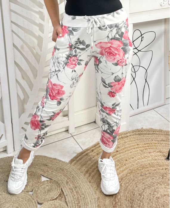 PRINTED COTTON JOGG PANTS 2 POCKETS PE1075-3