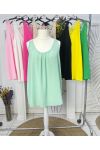 OVERSIZE TOP FLUIDE DOS BRODERIE PE1100 VERT PASTEL