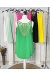 OVERSIZED FLUID TOP BACK EMBROIDERY PE1100 GREEN