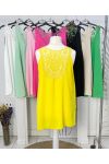 OVERSIZE TOP FLUIDE DOS BRODERIE PE1100 JAUNE