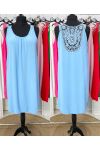 OVERSIZED DRESS BACK EMBROIDERY PE815 SKY BLUE