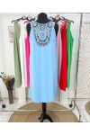 OVERSIZED DRESS BACK EMBROIDERY PE815 SKY BLUE