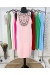 OVERSIZED DRESS BACK EMBROIDERY PE815 PINK