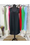 VESTIDO OVERSIZE BORDADO ESPALDA PE815 NEGRO