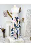 BI-MATIRE PRINTED COTTON MAXI DRESS PE1023 WHITE