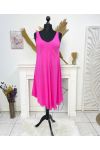 KLEID MIT SPITZENBODEN PE1182 FUSHIA