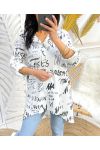 WHITE PE63 PRINTED TUNIC