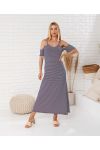 KLEID LANGE A SCHULTERN DENUDEES 7817 BLAU 