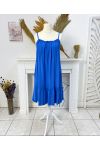 VESTIDO FLUIDO CON TIRANTES SS1081 AZUL REAL