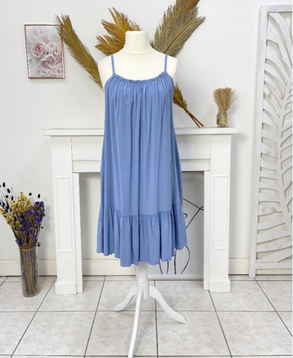 FLOWING DRESS PE1081 BLUE JEANS