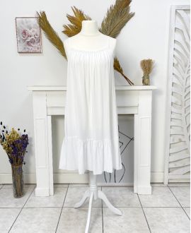 VESTIDO FLUIDO CON TIRANTES SS1081 BLANCO