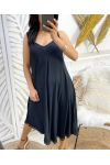 ROBE EVASEE BAS DENTELLE PE1182 NOIR