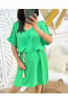 BUTTONED SHOULDER DRESS SS785 GREEN