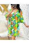 OVERSIZED JURK MET V-HALS PE1330 GROEN