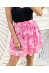 PRINTED SHORT SKIRT 1162I1 FUSHIA