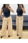 4-PACK FLARED PANTS S-M-L-XL AH250051 BEIGE