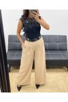 4-PACK FLARED PANTS S-M-L-XL AH250051 BEIGE