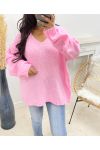 JERSEY DE PUNTO OVERSIZE AH250027 ROSA