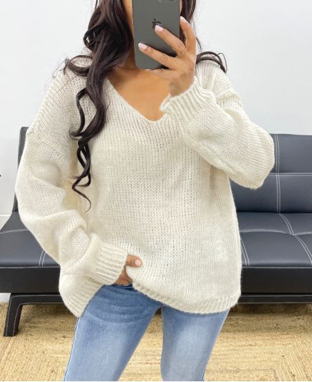 OVERSIZE-STRICKPULLOVER AH250027 BEIGE