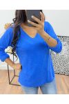 V-NECK SWEATER AH250008 BLUE