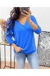 PULLOVER MIT V-AUSSCHNITT AH250008 BLAU