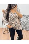 ANIMAL PRINT SWEATER V-NECK AH250020