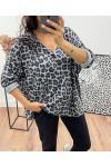 LEOPARD V-NECK SWEATER AH250018