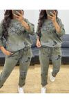 JOGG + SWEATSHIRT SET AH250078 MILITARY GREEN