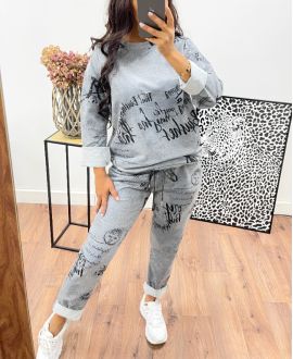 CONJUNTO JOGG + SUDADERA AH250078 GRIS