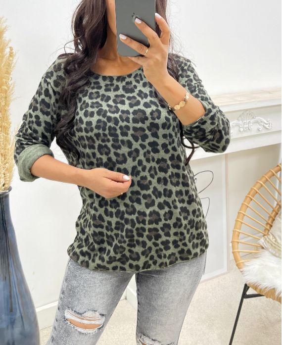 PRINTED SWEATER AH250041 GREEN