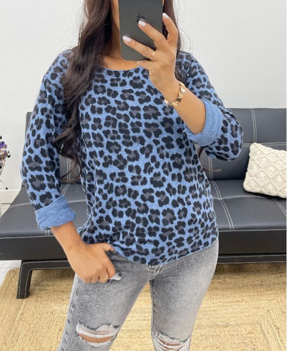 PRINTED SWEATER AH250041 BLUE