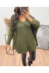 MAGLIA CHUNKY KNIT AH250036 VERDE MILITARE